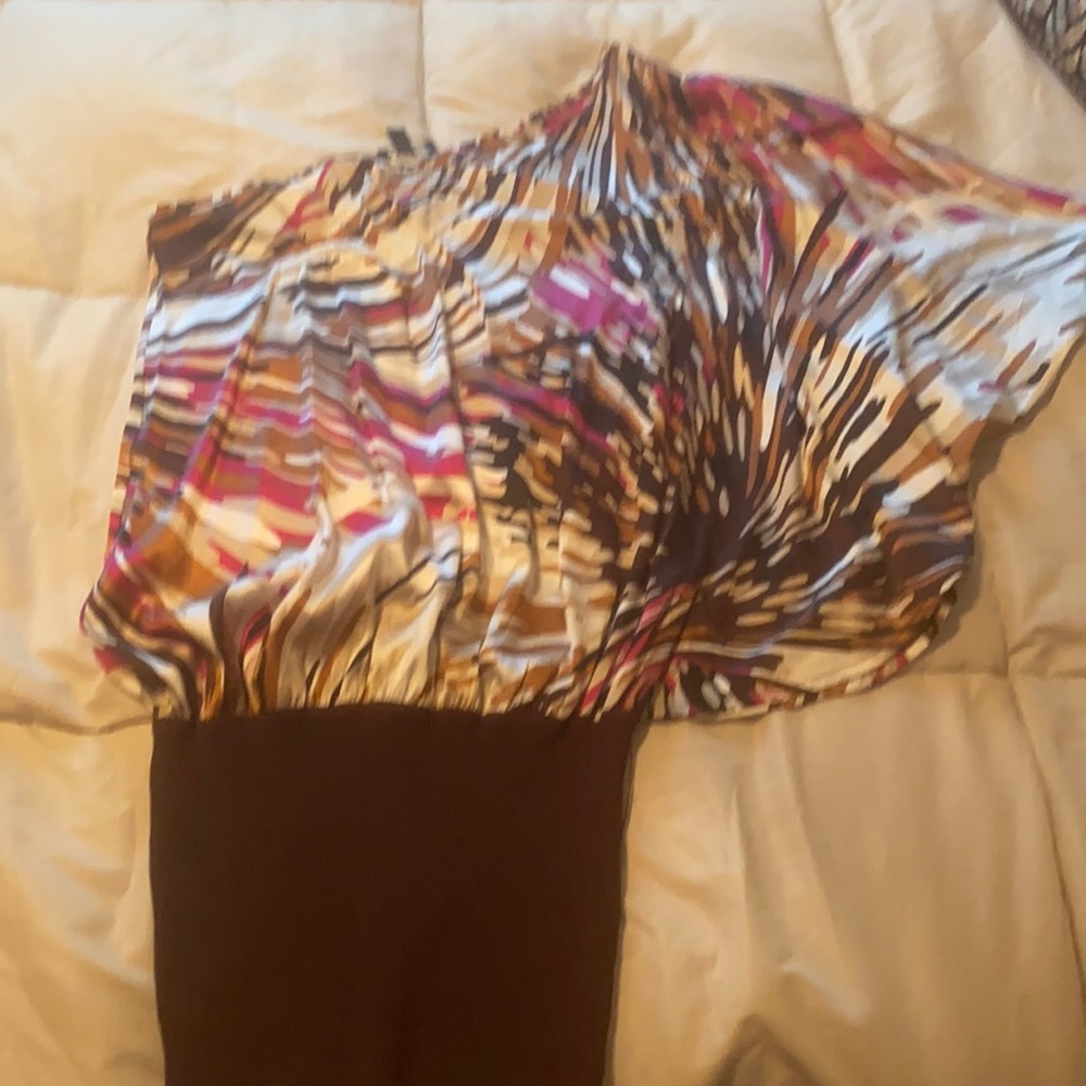 Kimono Silk brown one sleeve kimono shirt